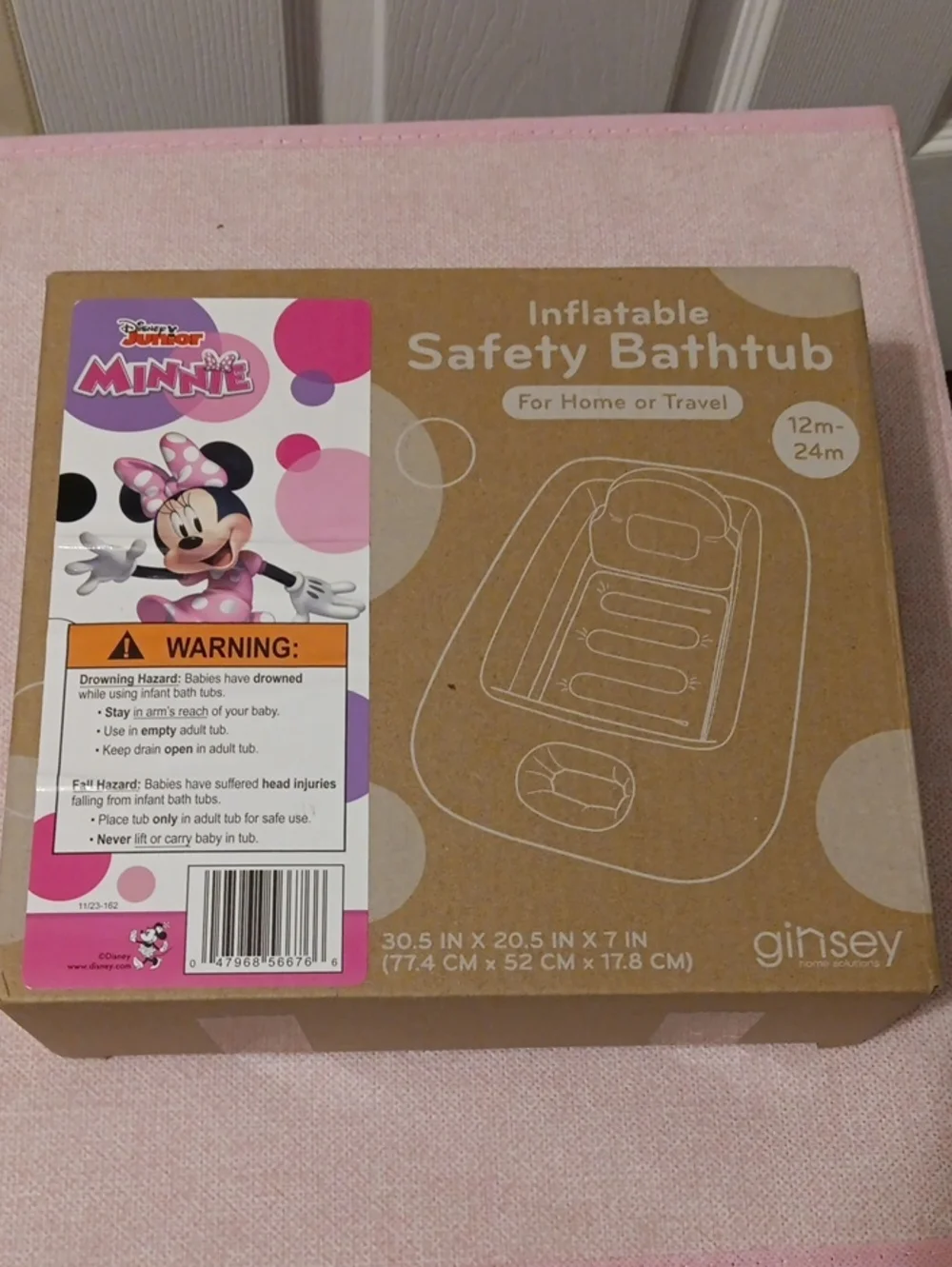 Inflatable Safety Bathtub - Pink